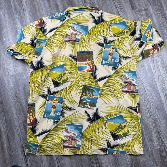 KAD Clothing Company Men's XL Short Sleeve Button Up Tropical Print Vintage Y2K - Picture 5 of 6